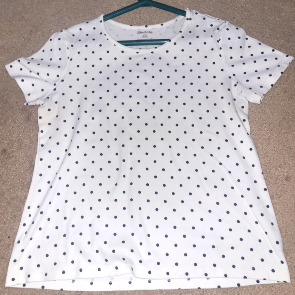 White Polka Dot T-Shirt
